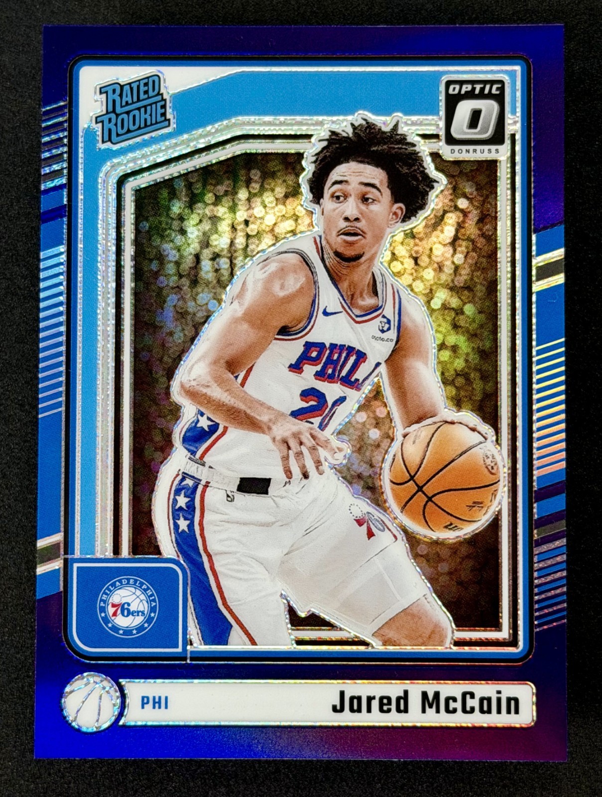 2024-25 Donruss Optic #270 Jared McCain Purple Prizm Rookie RC 76ers