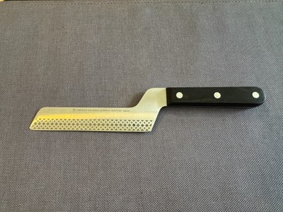 Wusthof Dreizack Solingen Germany 4800 5'' Etched Offset Blade Cheese Knife MINT