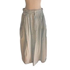 VTG 1980s Ralph Lauren Light Wash Cotton Maxi Skirt Made in USA Women's 10