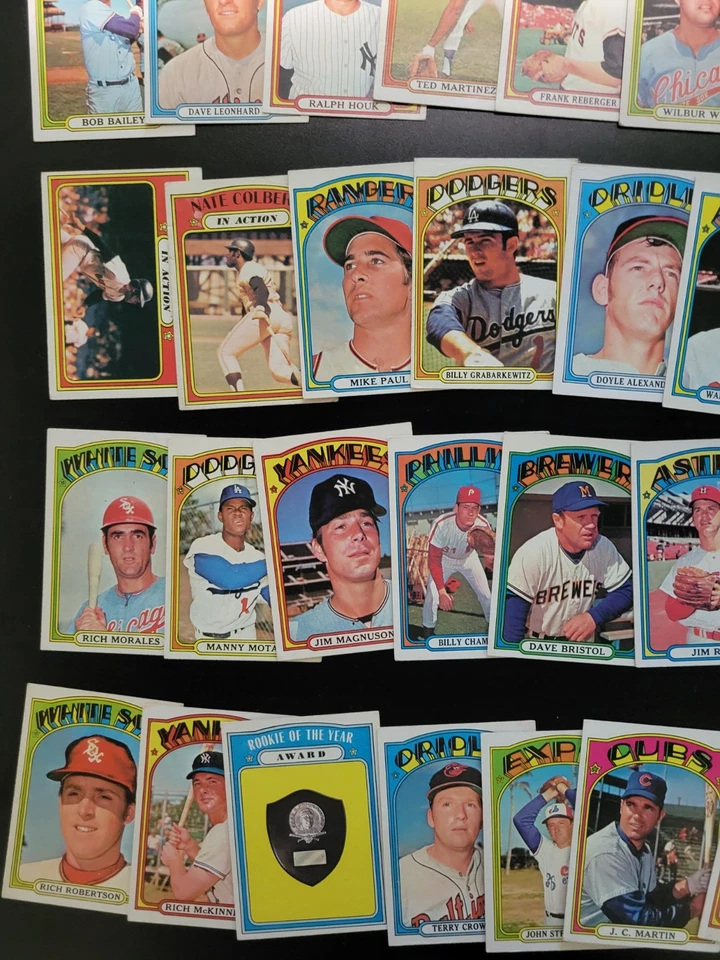 Tarjetas de béisbol 1972 Topps - 37 números altos - con premio Lew Krausse y ROY Foto 4 de 4