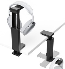 Headphone Stand Under Desk Hanger Hook Mount Spring Clamp Adjustable Cable Clip