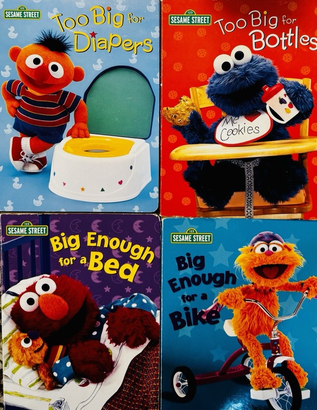 Sesame Street Lot of 4 Hardback Books Sesame My Growing Up Library Elmo Ernie