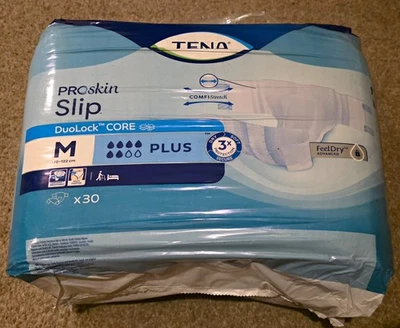 Almohadillas para incontinencia TENA PROskin Slip Plus M 2100 ml blancas desechables 30 - Imagen 1 de 2