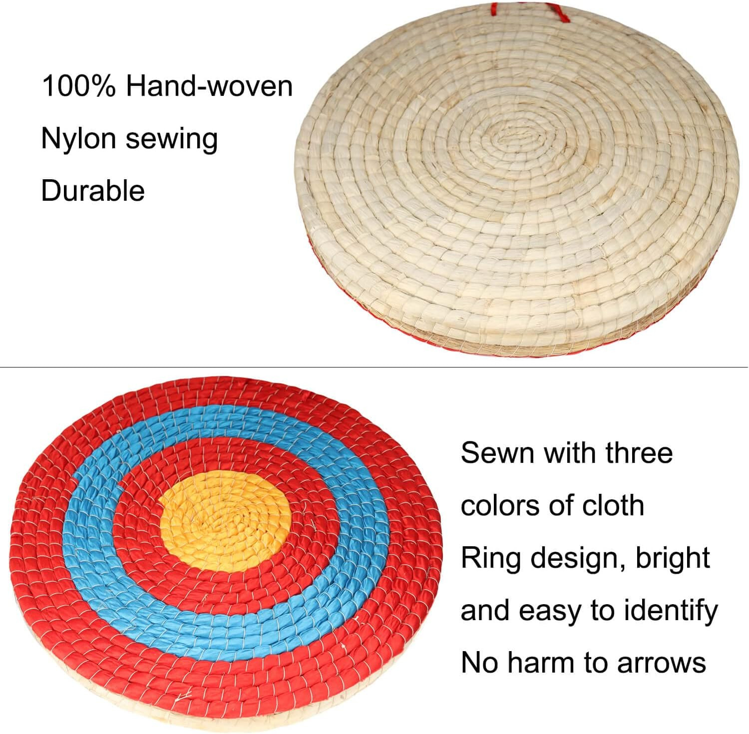 Archery Targets Traditional Solid Straw round Archery Target Shooting Bow Colour