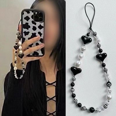 Resin Schlüsselanhänger mit Retro Style Armband und kurzer Kette für Schlüss