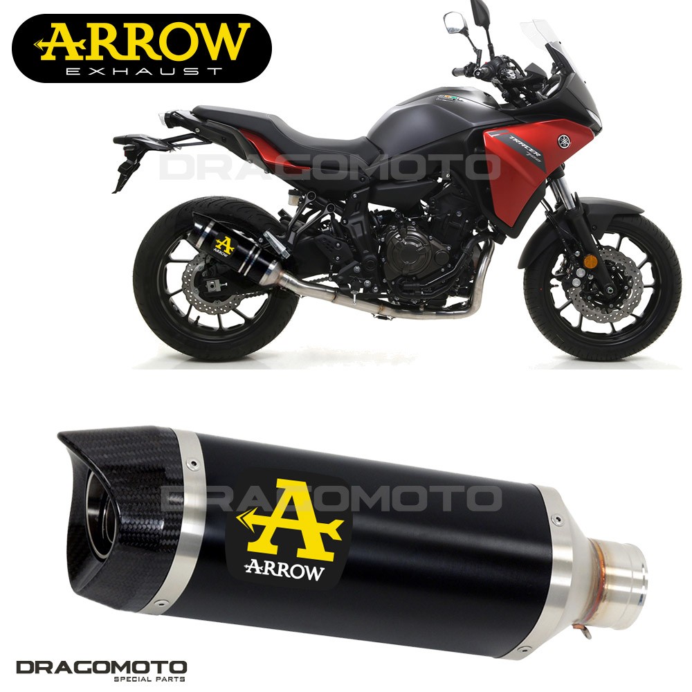 Silencieux ARROW Thunder Yamaha Tracer 7 gain de puissance et sonorité sportive