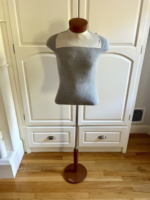 Vintage Male Shirt Form Tailor Bust- Neckblock And Base Included