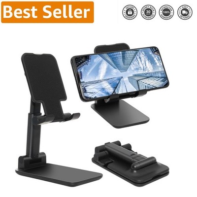 Compact Portable Desk Phone Stand - Height Adjustable for Phones/Tablets 4-10''
