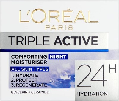 L'Oreal Paris Triple Active Night Cream 50ml/1.7oz - *NEW*, Free Shipping