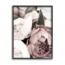 Budding Peony Petals Close Up Giclee Framed Wall Art, Design by Malerifabrikken