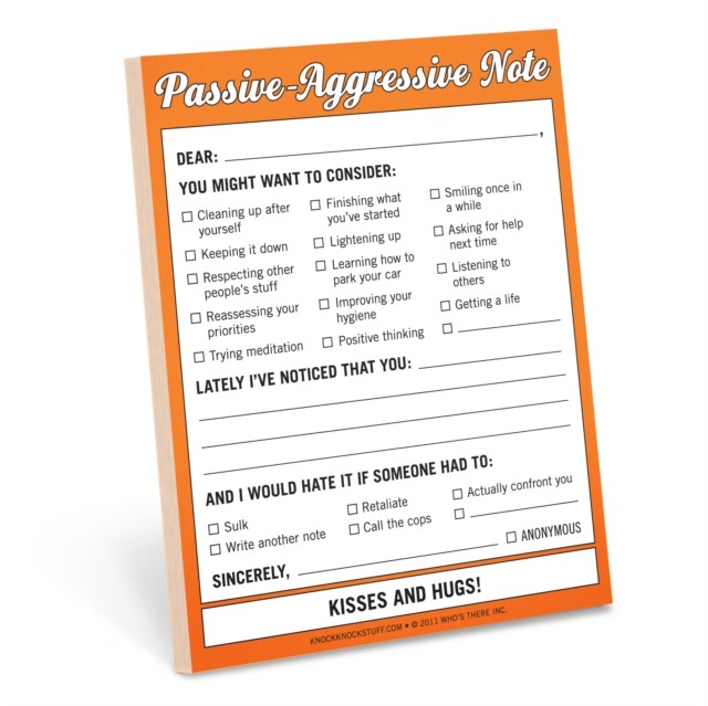 Knock Knock Passive Aggressive Nifty Note (Other printed item)