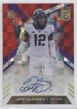2020 Panini Donruss Elite Rookie Red 55/99 Jeff Gladney #RA-JG Auto 3h1