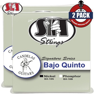 2-PACK SIT BX-10N Nickel 10-String Bajo Quinto Loop End Guitar Strings