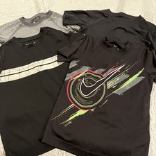 Lot Of Four Boys Size Sm 6/7 Athletic Short Sleeve T-shirts Nike And Other