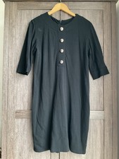 Designer Taylor Black Vintage Style 3/4 Sleeve Tunic Shift Dress Size 8