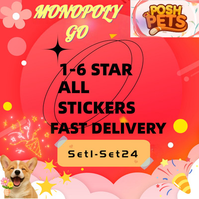 MONOPOLY GO Stickers,5 , 4 ,3 ,2 ,1 ,  SUPER FAST  