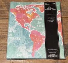 THE PAPER STUDIO Scrapbook Album “TRAVEL” 8.5”x 11” POST-BOUND 10 Sheets 2015