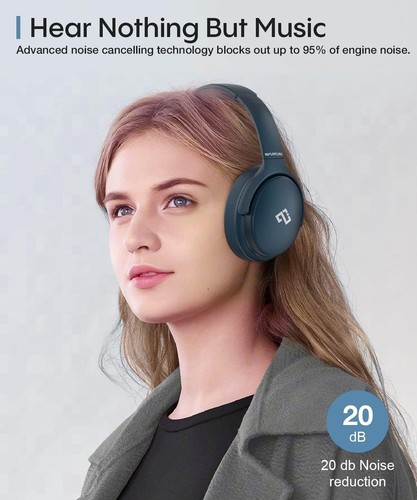 Cuffie INFURTURE con cancellazione attiva del rumore, cuffie Bluetooth wireless - Afbeelding 7 van 7