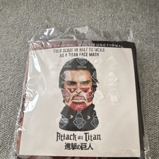 Attack on Titan Multifunctional Graphic Print Neck Gaiter Scarf Black/Red