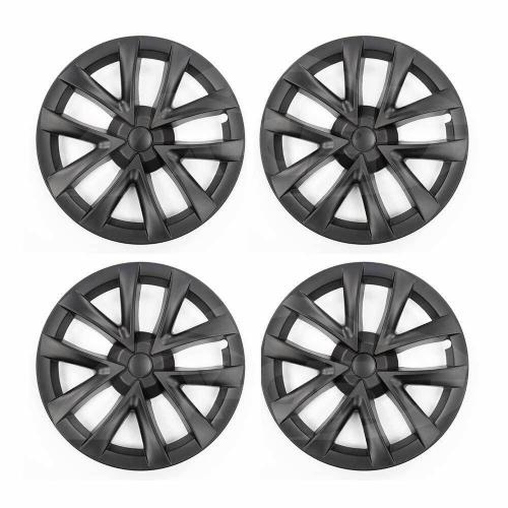 4pcs Wheel Cover Hub Caps Rim Hubcap Suitable For Tesla Model 3 Matt Black 17–23