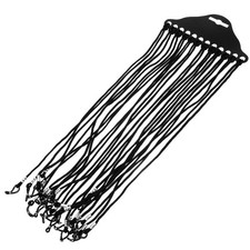 12Pcs Black Cotton Eyeglass String Durable Eyewear Cord for Daily Use