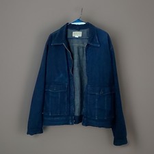 RRL WORK JACKET XL INDIGO BLUE NAVY RALPH LAUREN COAT DENIM SPRING LIGHT WEIGHT