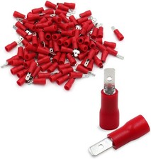 100 Pack 0.11 Inch Male Quick Disconnect Spade Connectors Number of Items: 100