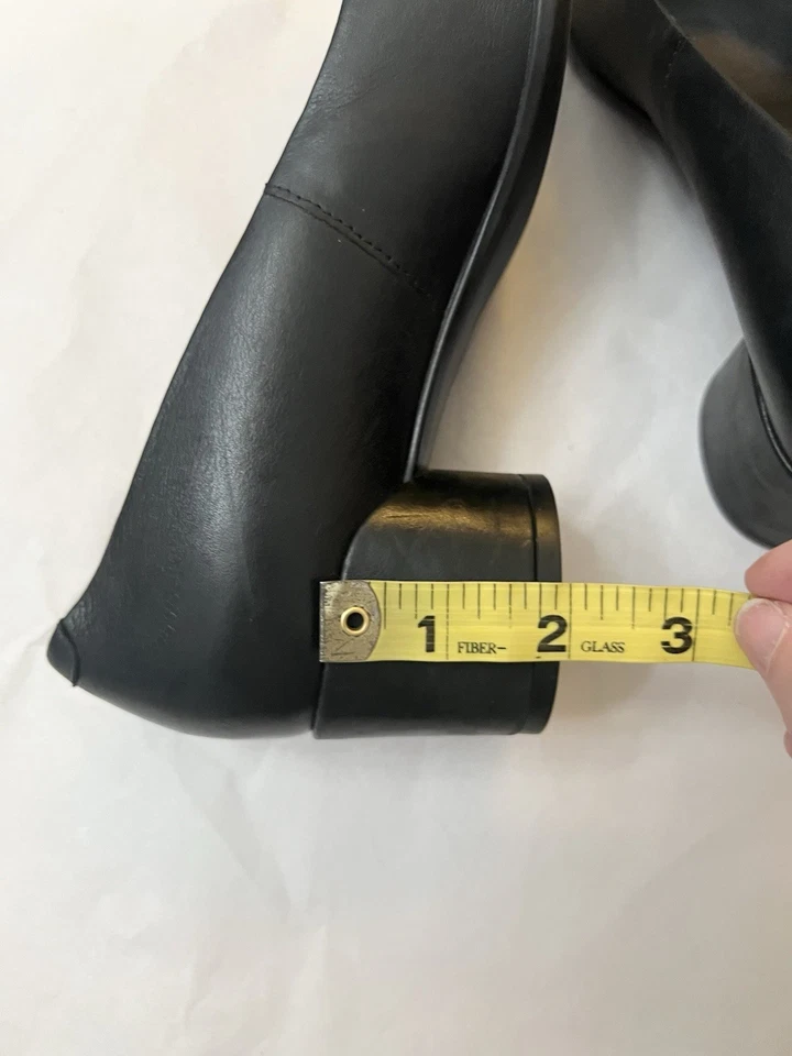 Vestido ECCO Clásico 35 Zapatos de salón para mujer Talla 38 7,5 Cuero Negro Punta Redonda Tacón Bloque Foto 4 de 4