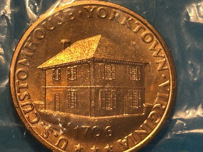 Us Customs House,  Yorktown Virginia  Bronze Commemorative Metal