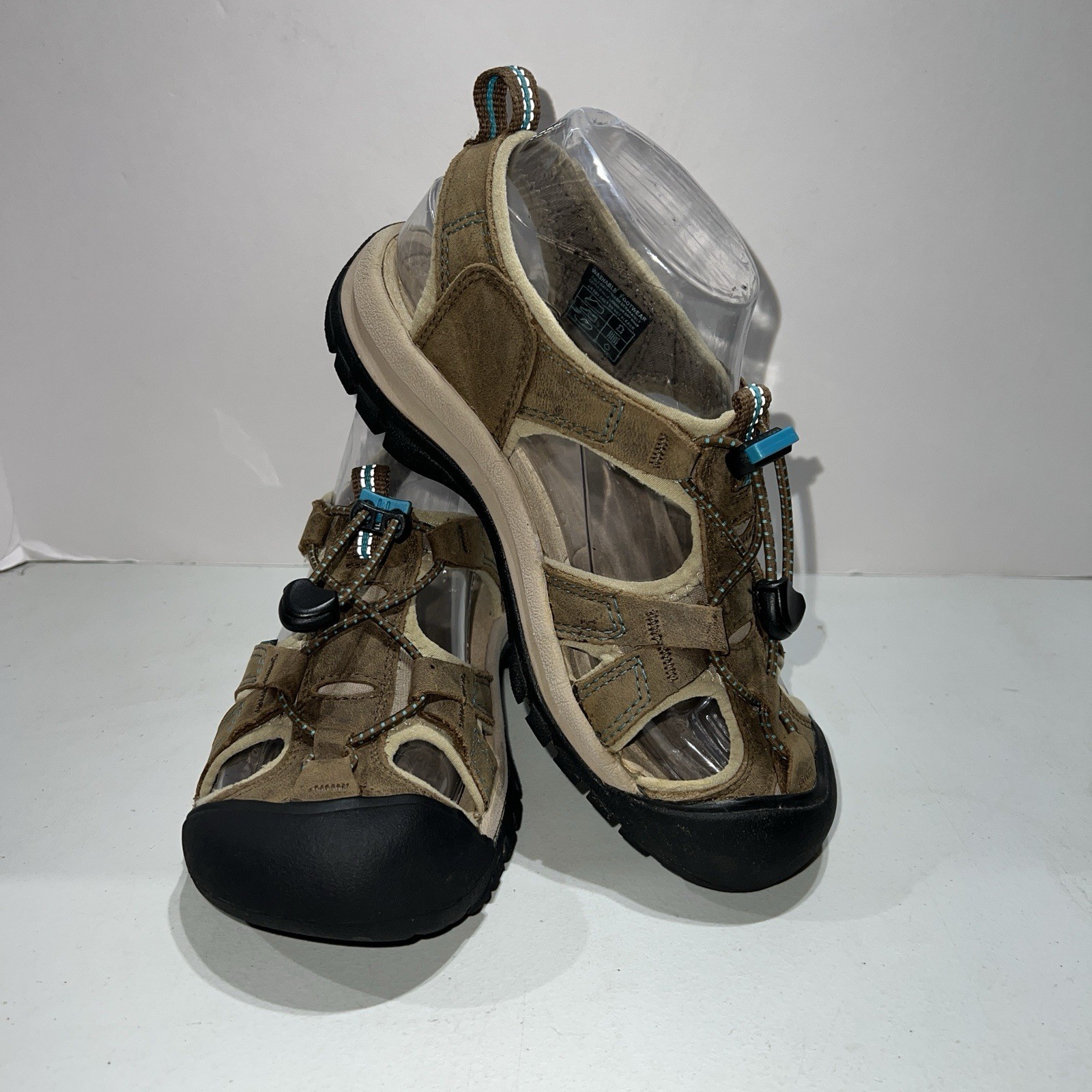 Sandali da pescatore con cinturino KEEN Venice H2 5210 DECS pelle marrone donna 5