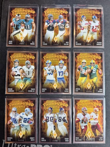 2024 Panini Phoenix Treasured Tandems LOT (9) Eagles, Rams, Vikings, Cowboys