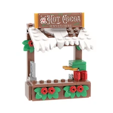 Hot Cocoa Stand  - Winter Christmas Sence - Building Kit - Custom Printed -  MOC