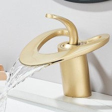 Bathroom Sink Faucet Gold Washbasin Mixer Tap Elegant Single Lever Vanity Tap