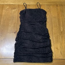 Select Ladies Size 8 Black And Brown Bodycon Dress