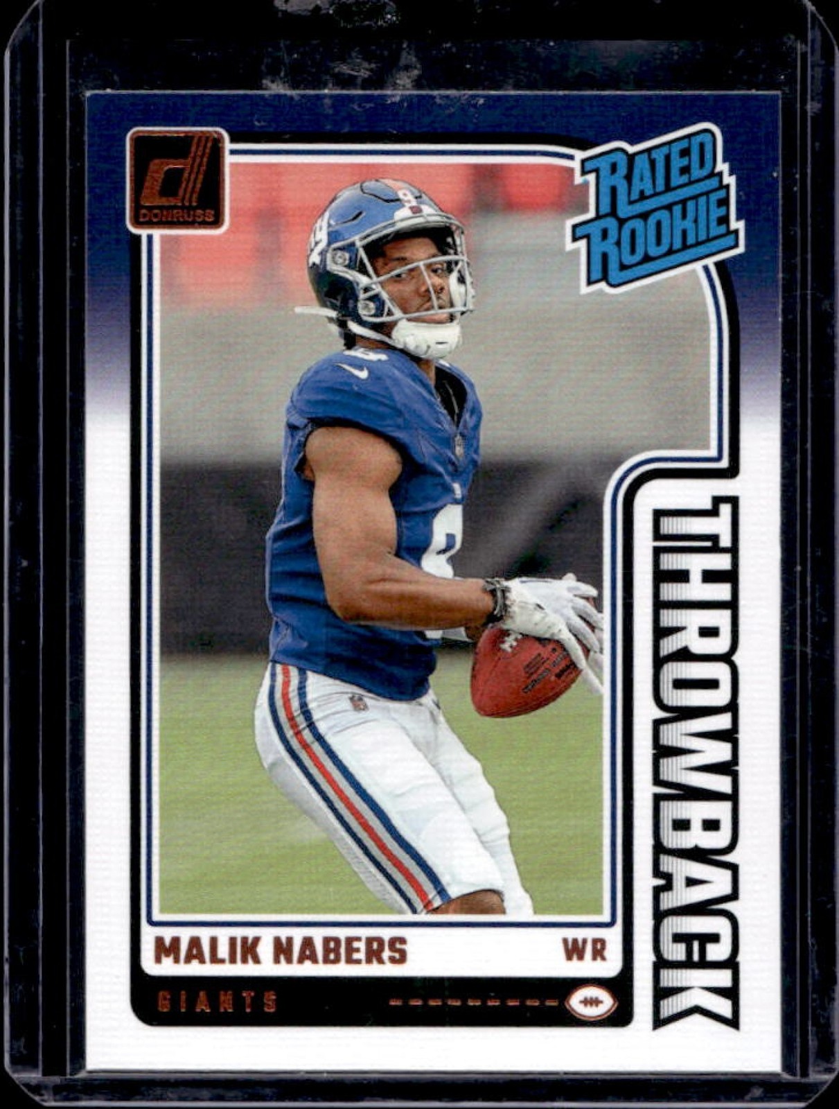 2024 Donruss Malik Nabers Rated Rookie Throwback #48 Giants