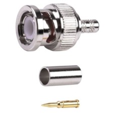 Lot10 BNC RG58/142/400,LMR195 Crimp-on Connector Coax/Coaxial Antenna cable End