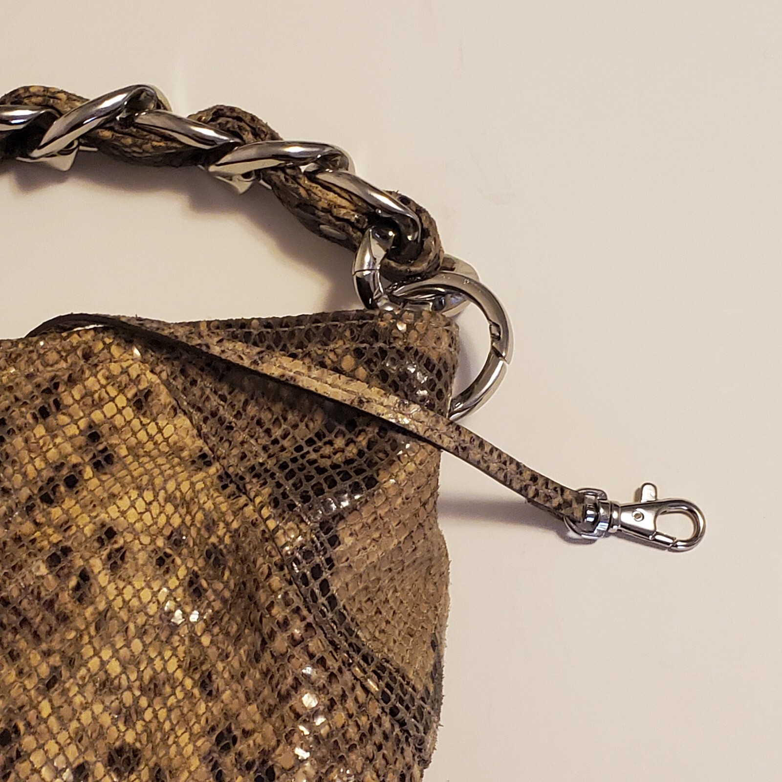 Michael Kors Python Snake Leather Hobo EUC - image 13