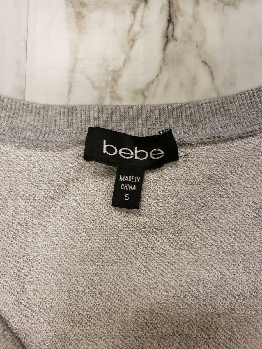 ♡bebe♡ Bebe Logo Short Sleeve Round Neck Rib Top – bebe
