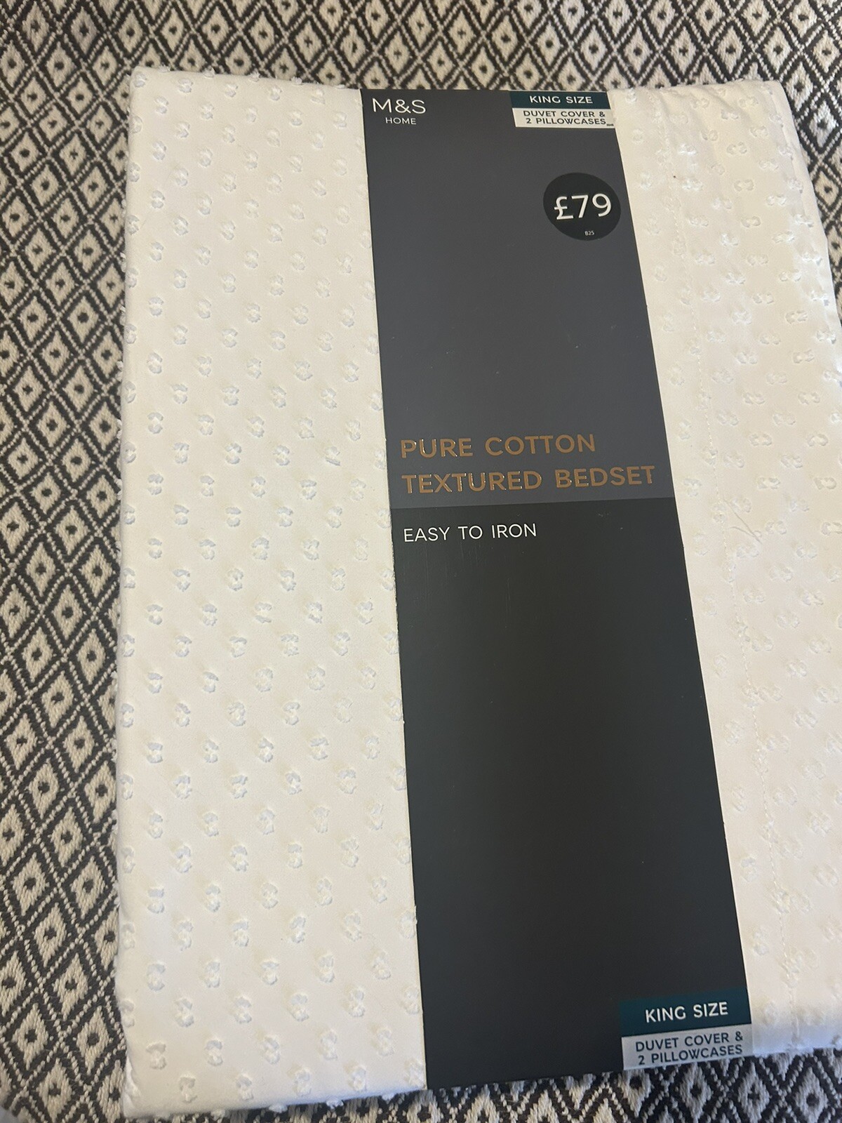 M&S King size duvet cover set eBay
