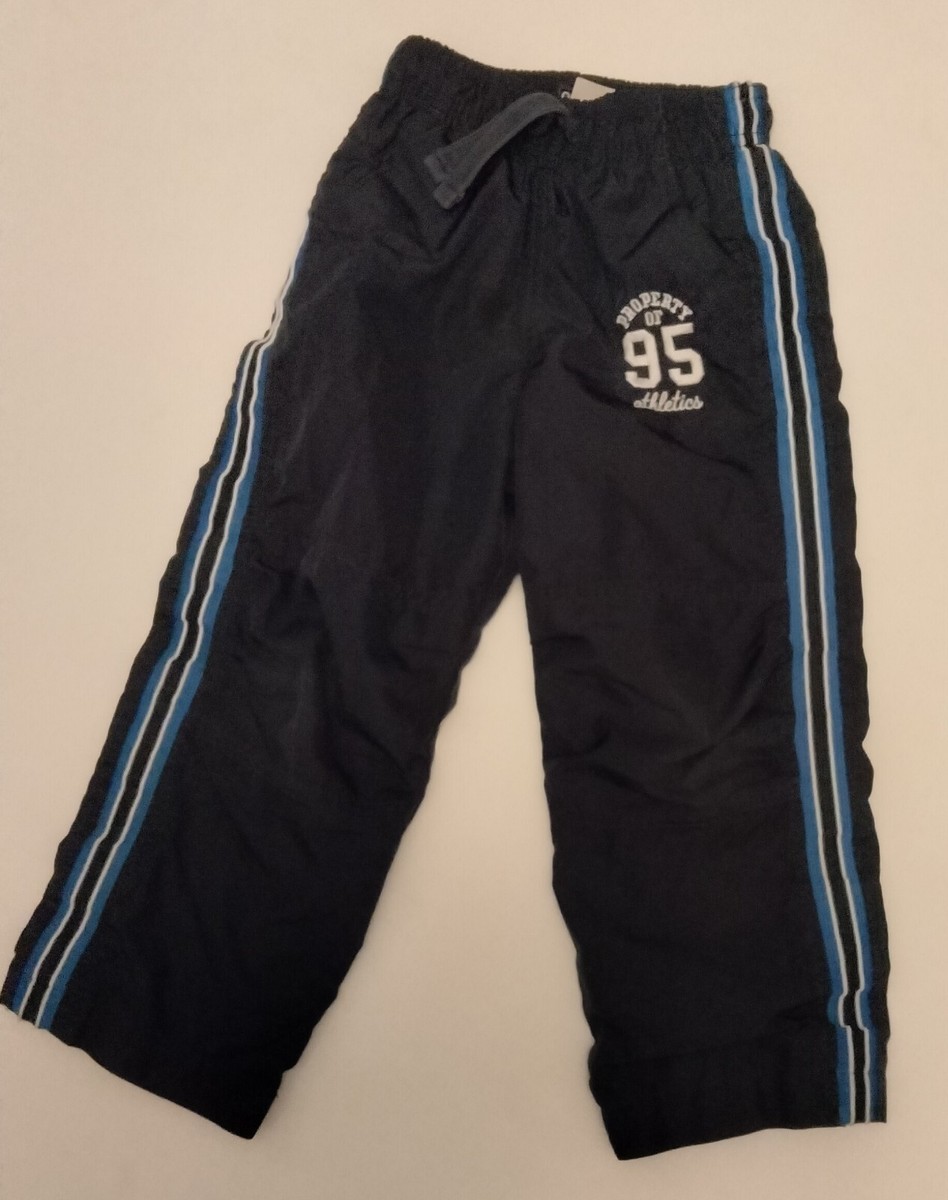 Boys Oshkosh Jersey-lined Track Wind Pants, 4T, Navy, | eBay