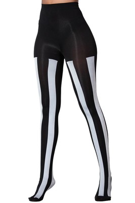 Killstar Strumpfhose Vaudeville - Streifen - Gothic