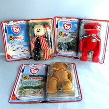 TY NEW Beanie Babies International Bears II Trio Collection "Rare/Retired"