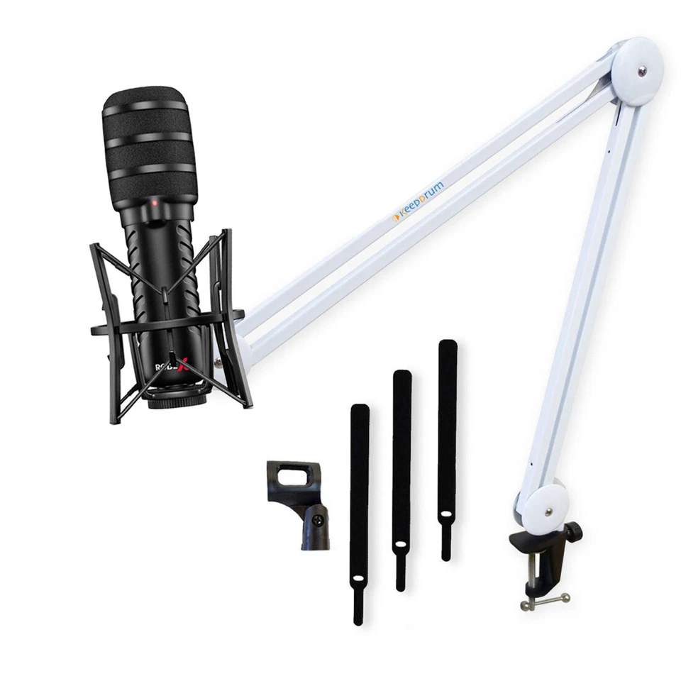 Rode X XDM-100 USB-Sprechermikrofon + keepdrum MS138 Gelenkarm-Stativ Weiss - Bild 2 von 4