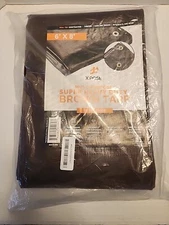 X-POSE 6' x 8' Super Heavy Duty 16 Mil Brown Poly Tarp Cover Thick Waterproof