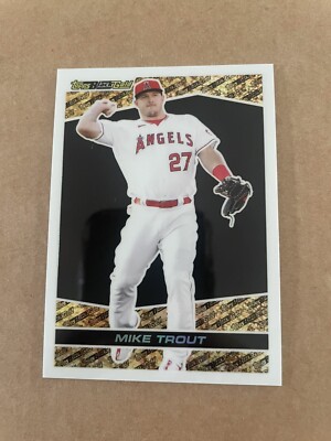 Mike Trout 2021 Topps Chrome Update Black Gold  #BGC-3 Angels