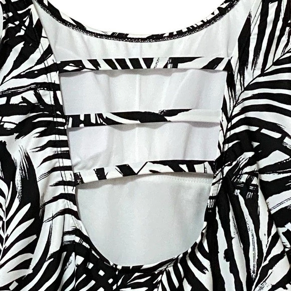 Traje de baño Ocean Pacific OP para mujer L negro blanco hoja de una pieza nuevo con etiquetas Foto 4 de 4