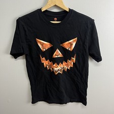 Halloween Jack-O-Lantern Face Black T-Shirt Youth XL