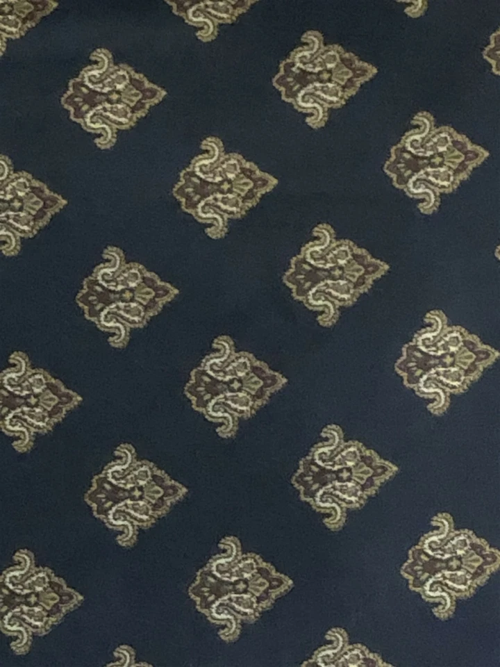 Waverly 24" x 24" x 6" Navy Blue Paisley Medallion Square Floor Pillow Cushion - Image 3 of 4