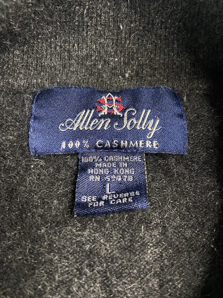 Suéter Allen Solly De Colección Para Hombre Grande Gris 100% Cuello Cachemira Lujo Suave Foto 4 de 4