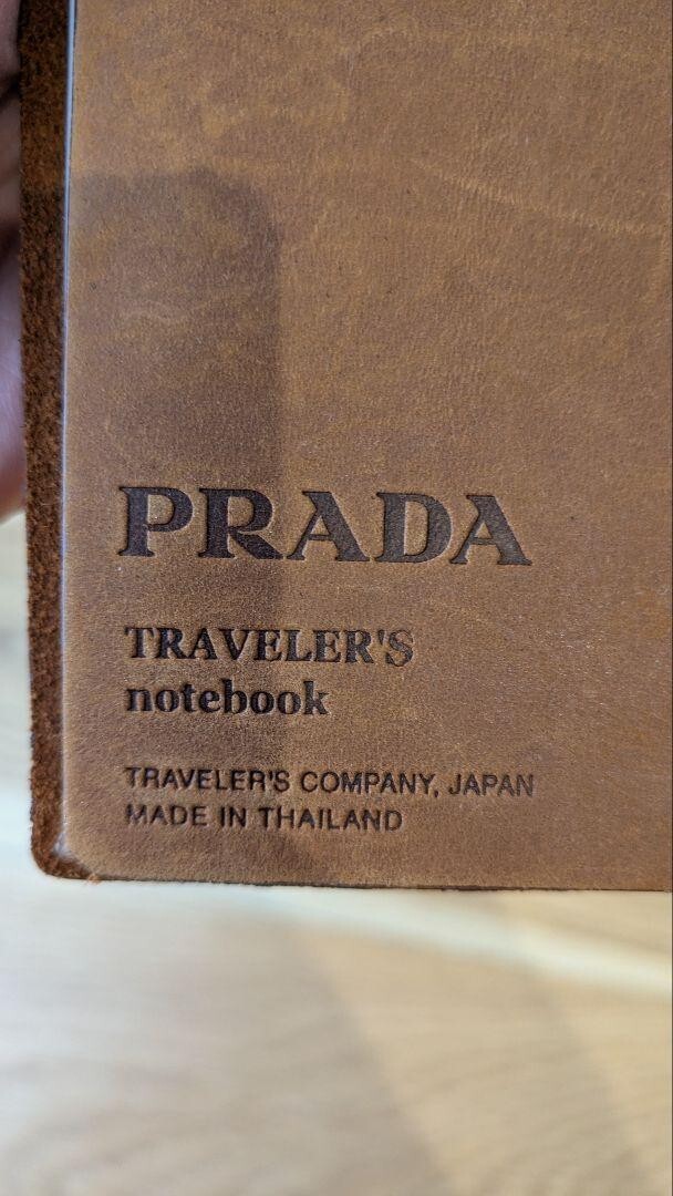 Prada × Traveler's Company Limited Note Book Leather Cover Regular